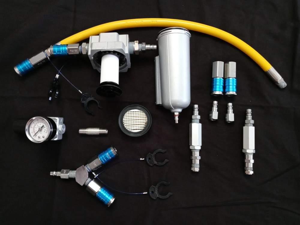 2 Diver dual Filtered CONVERSION kit for most Oilless COMPRESSOR. A MUST HAVE