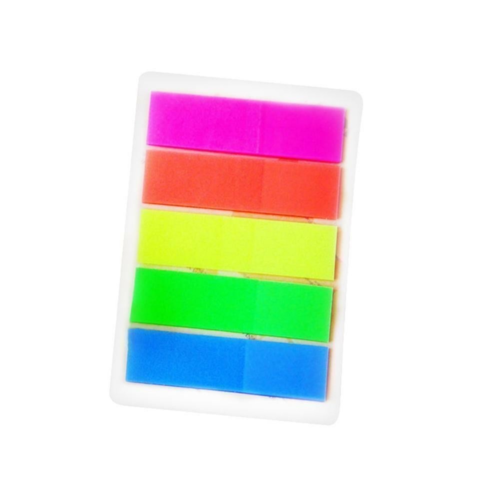 100Pcs Fluorescence Sticky Notes Memo Flags For Bookmark Sticker