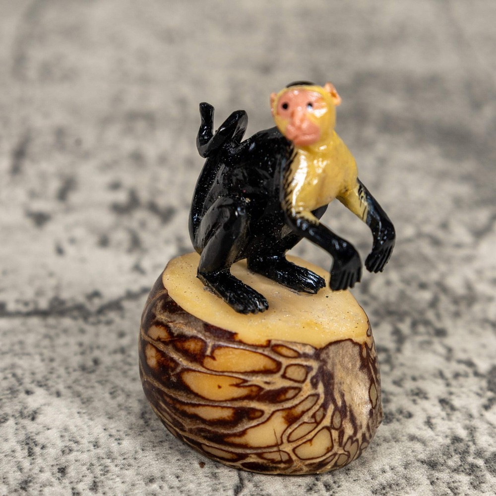 White Face Monkey Tagua Carving