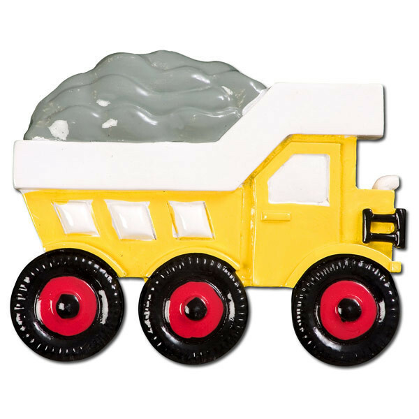 Dump Truck Personalized Christmas Tree Ornament