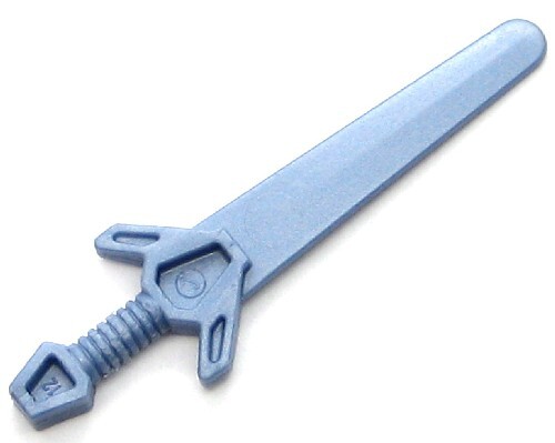 LEGO Part Pearl Sand Blue Sword with Angular Hilt