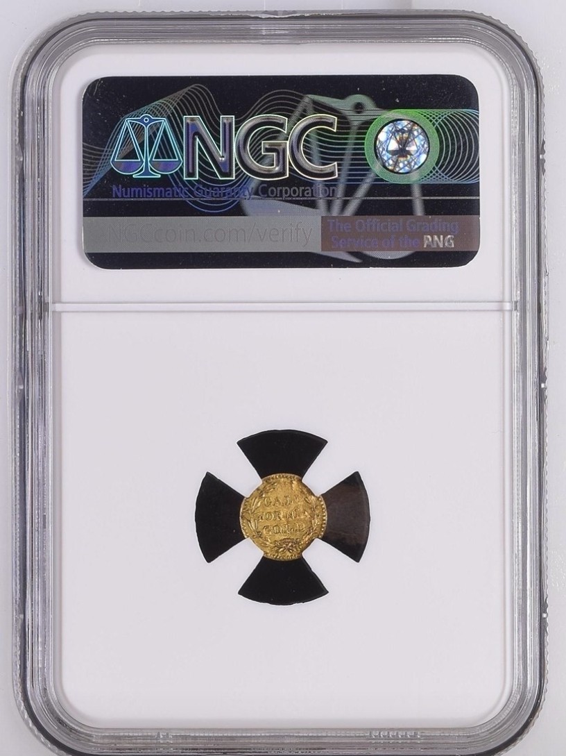 1853 California Fractional Gold Indian Wreath #8 Type NGC MS-65