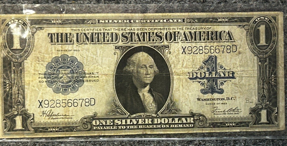 1923 $1 Silver Certificate Blue Seal