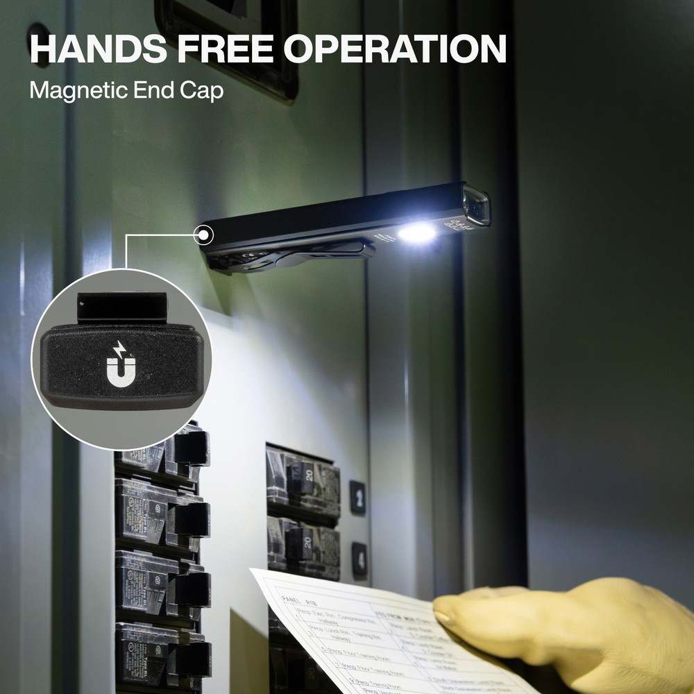 Klein Tools 56074 Rechargeable Slim-Profile LED Pocket Flashlight with Laser