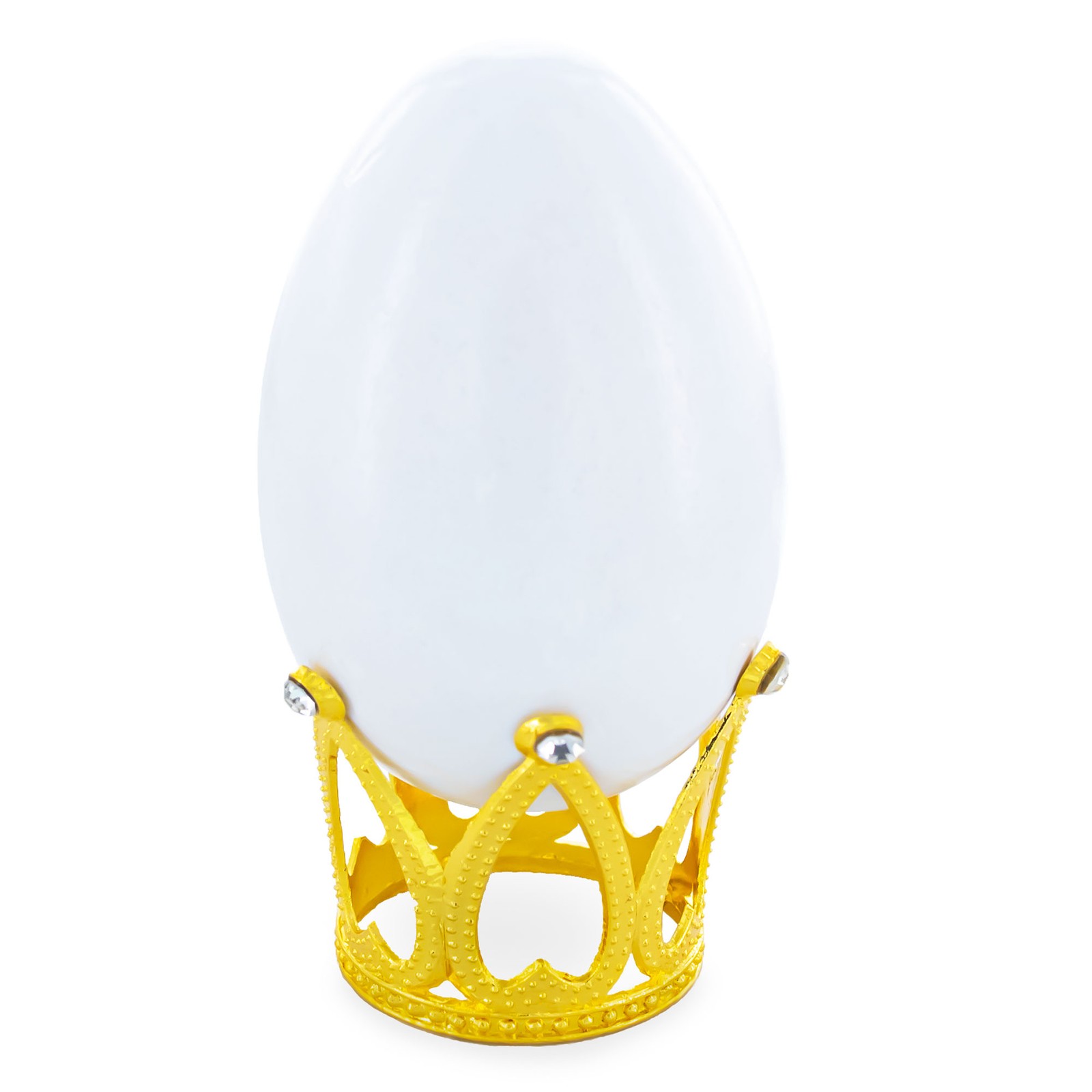 Regal Yellow Gold-Toned Egg Stand Holder Display