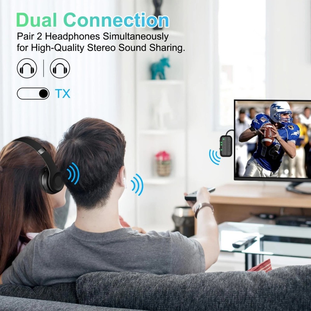 2025 Upgraded Pro Bluetooth 5.4 Transmitter Receiver,2-in-1 Airplane Wireless