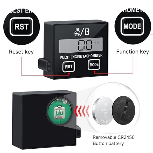 Chainsaw Tachometer-Digital Tachometer Tach Gauge Small Engine Tachometer