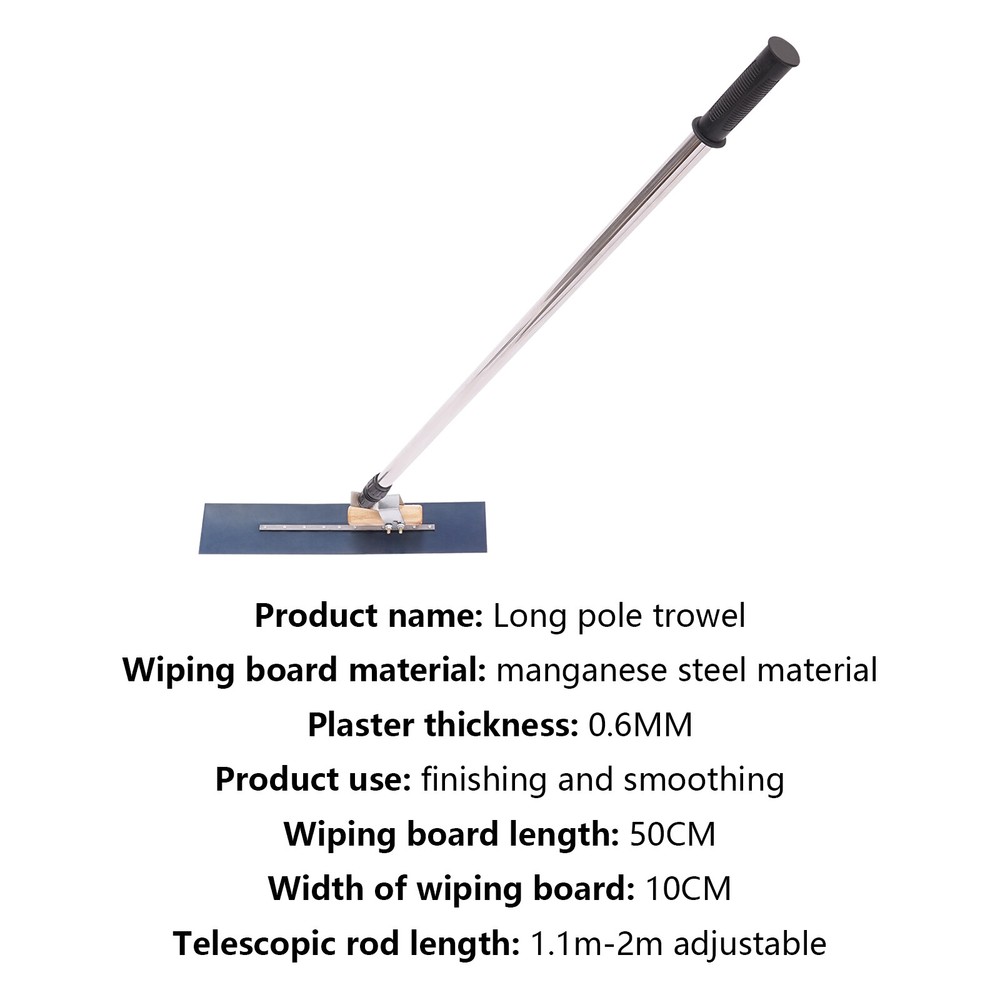 Bull Float Kit Concrete Trowel with Long Handle Cement Surface Smoothing Tool