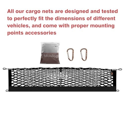 Envelope Style Trunk Cargo Net Compatible with 2015-2020 Chevy Tahoe, GMC
