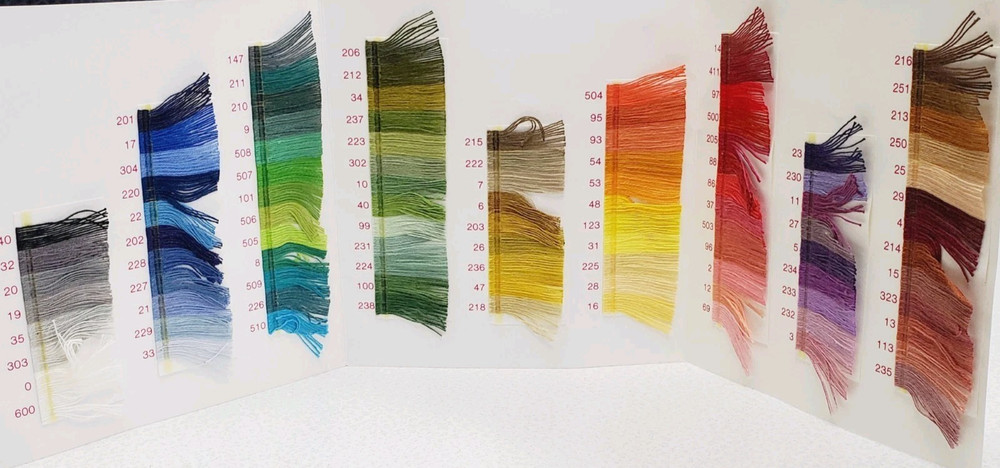 Dansk Danish Flower Thread Color Card