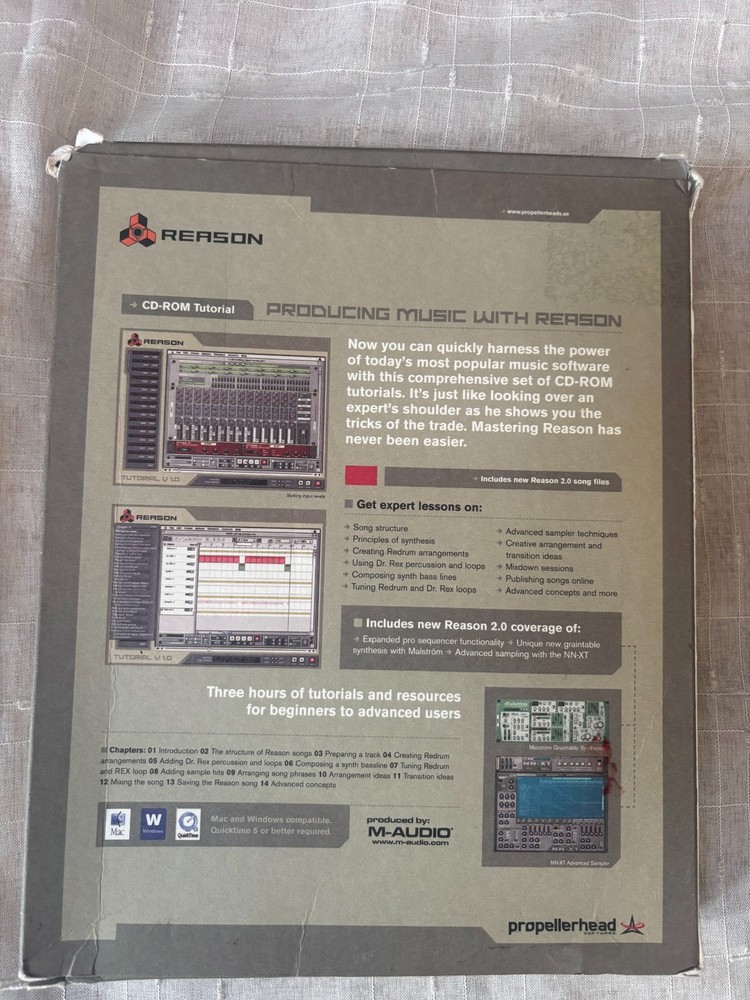 Propellerhead Reason 2.5 Software & Tutorial Disc- No License No- Disc's Only
