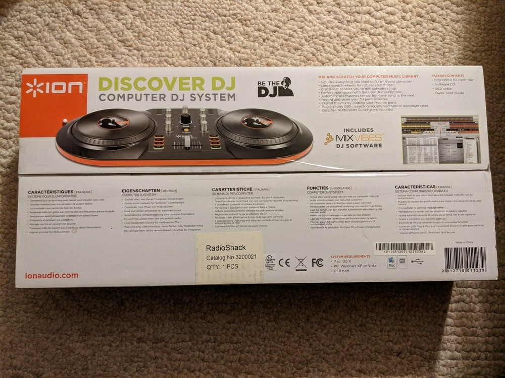ION Discover Computer DJ USB Controller for Mac PC Mix Vibes Software System