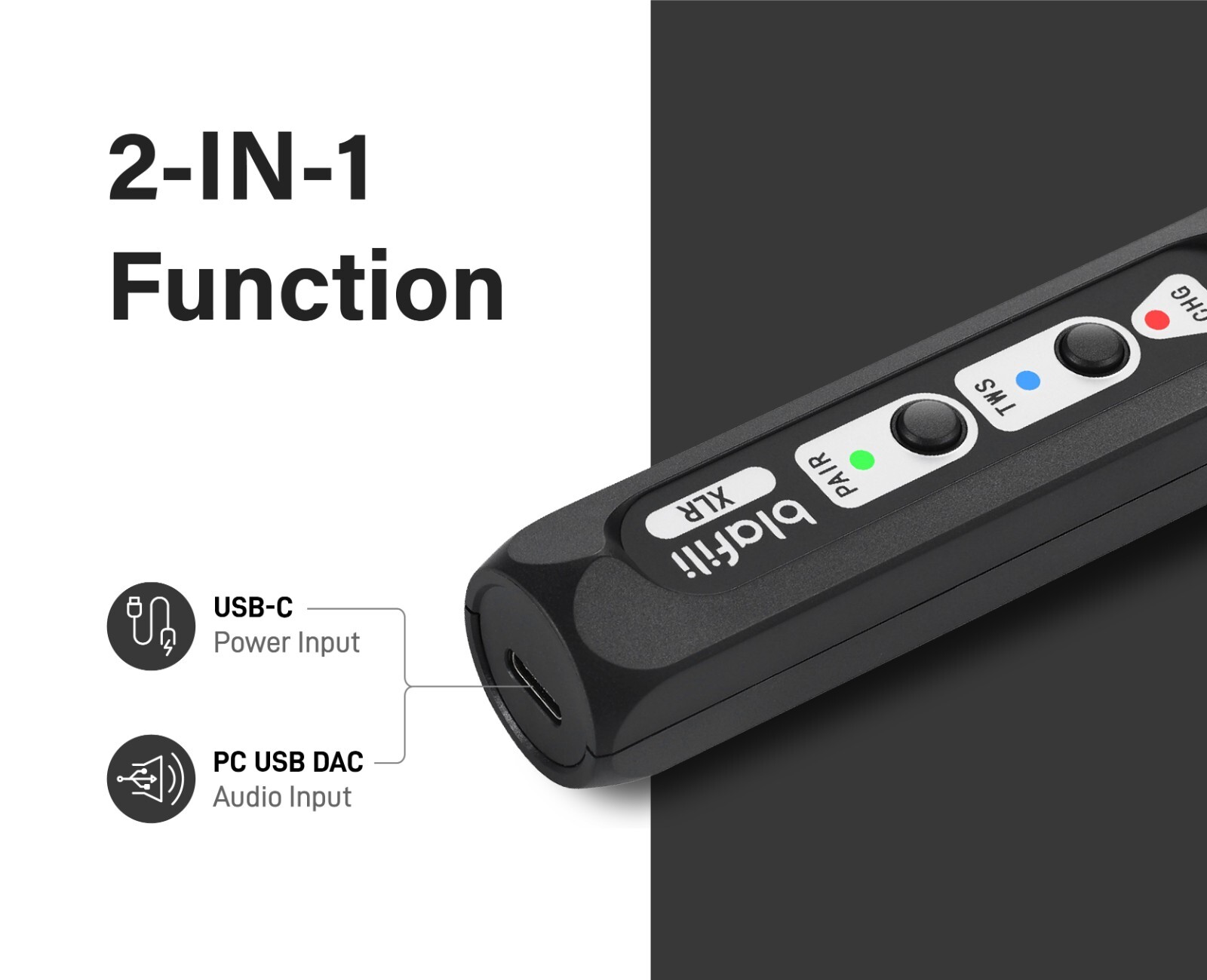 blafili XLR Bluetooth Receiver, Male Plug, For Console, PA, Pro Active Speakers