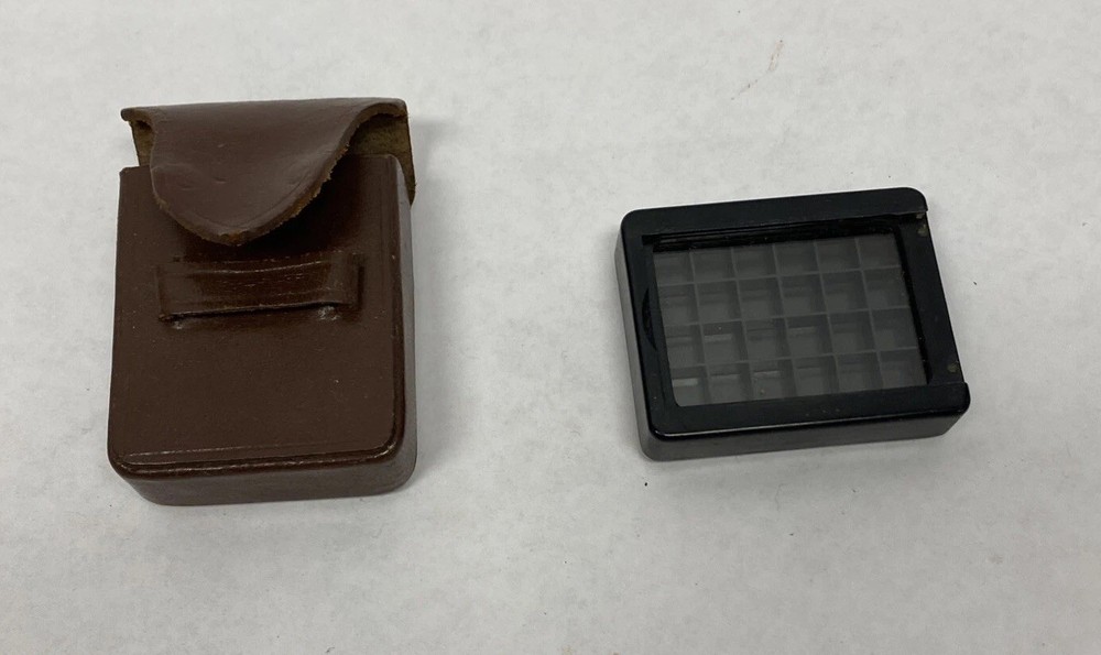 POCKET Scientific SPECIMEN CASE 24 Compartments LEATHER CASE Germany