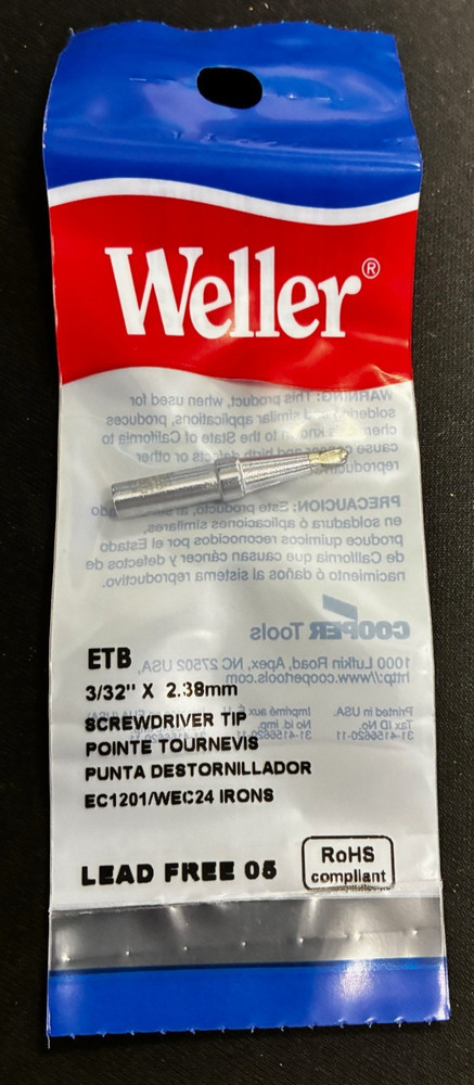 Weller ETB 3/32" x 2.38mm Screwdriver tip