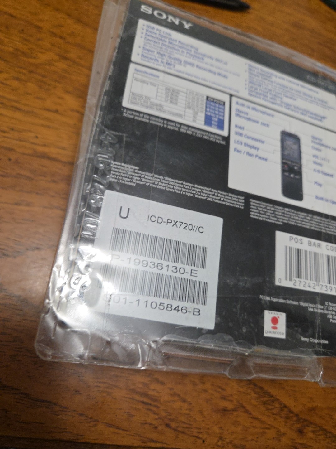 Sony ICD-PX720 Digital Voice Recorder New in a Sealed Unopened Box