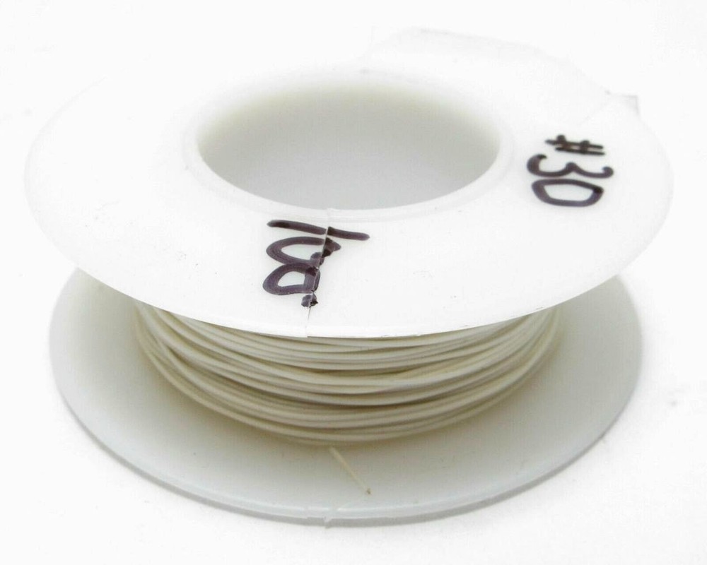 Kynar Wire Wrap Wire, 30AWG, 100ft White