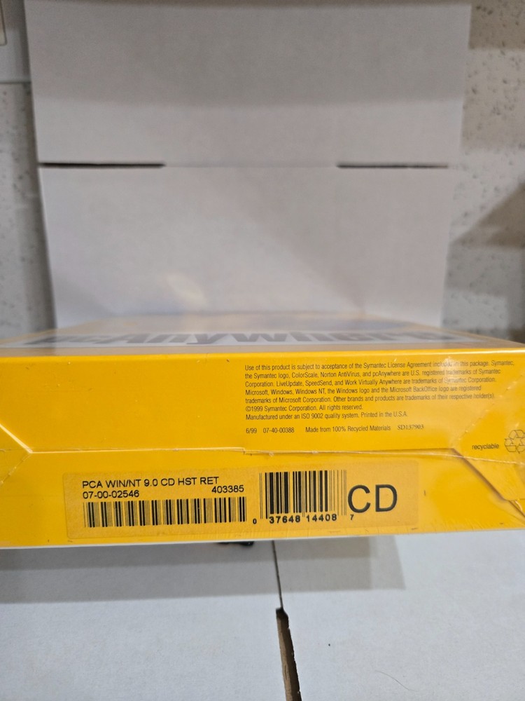 SYMANTEC pc Anywhere VERSION 9.0 _ WINDOWS HOST _ WINDOWS 95, 98, NT, 3.1 DOS