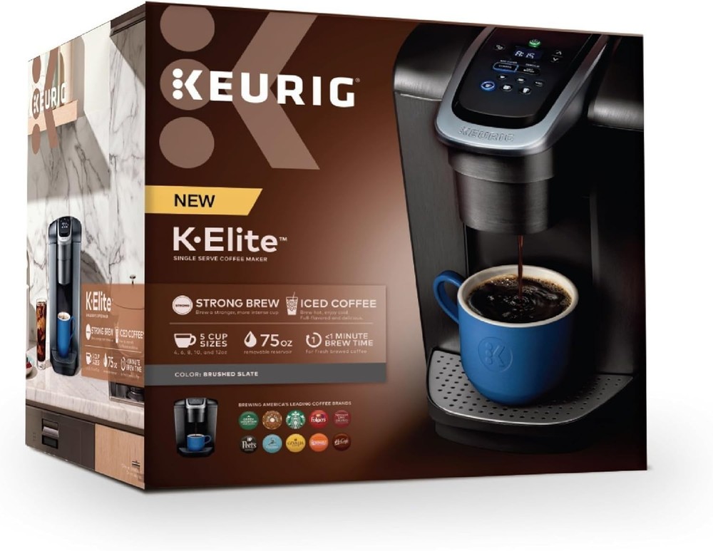 Versatile K-Elite Single Serve K-Cup Coffee Maker - Customizable Brew Experience