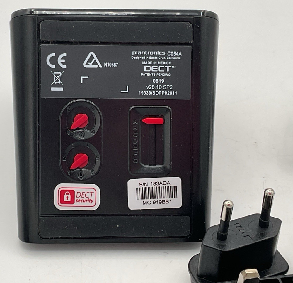 Plantronics C054A Wireless Headset System DECT COMPLETE CLEAN Fast Free Shipping