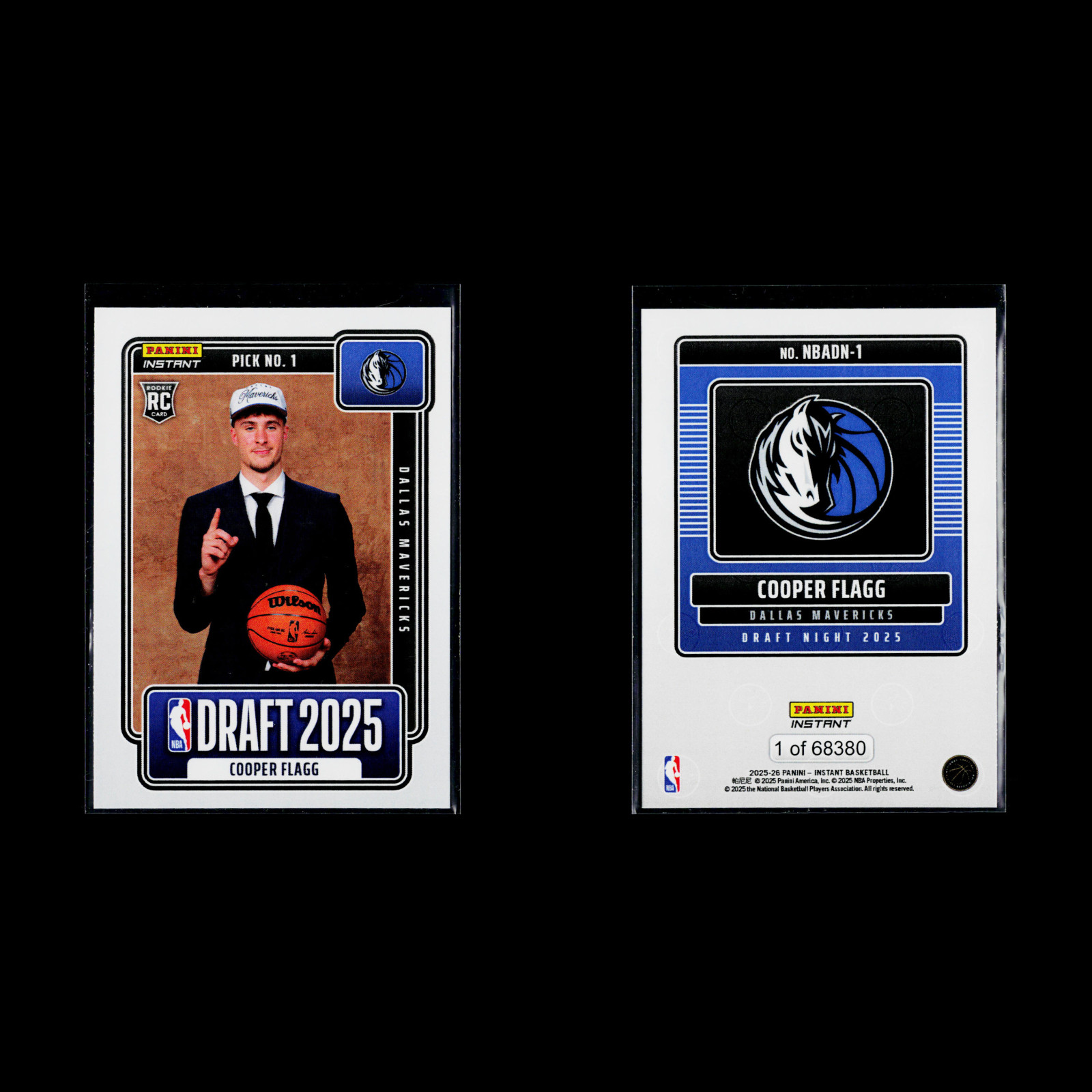 4x) 2025 Panini Instant NBA Draft RPS First Look ALL ROOKIE LOT #'d Cooper Flagg