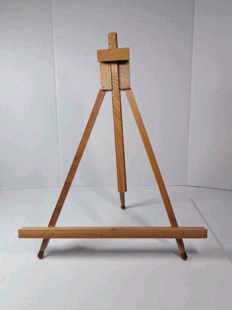 Compact Wooden Display Easel for Art