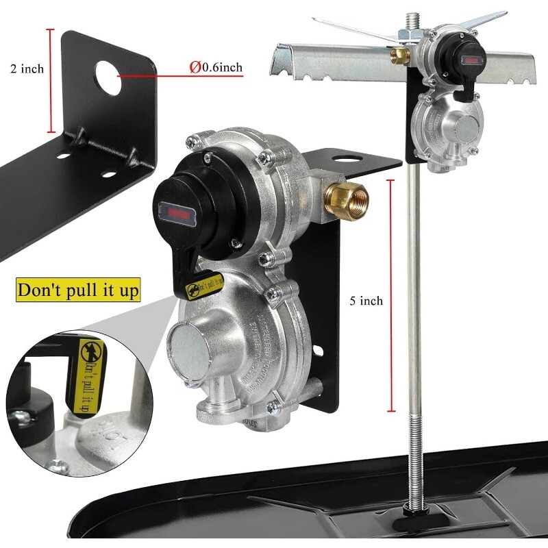 RV Propane Regulator 2 Tank Hoses,2-Stage Auto Changeover LP Propane Gas Regulat