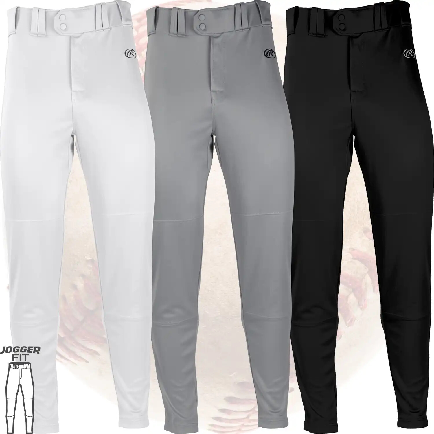 Rawlings Men's Baseball Pants Tweener Jogger Fit - Item LNCHJG