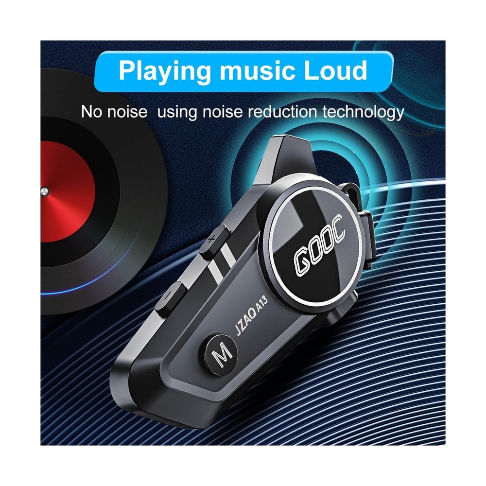 Motorcycle Helmet Bluetooth Headset motorcycle helmet speakers Intercom 2 Rid...
