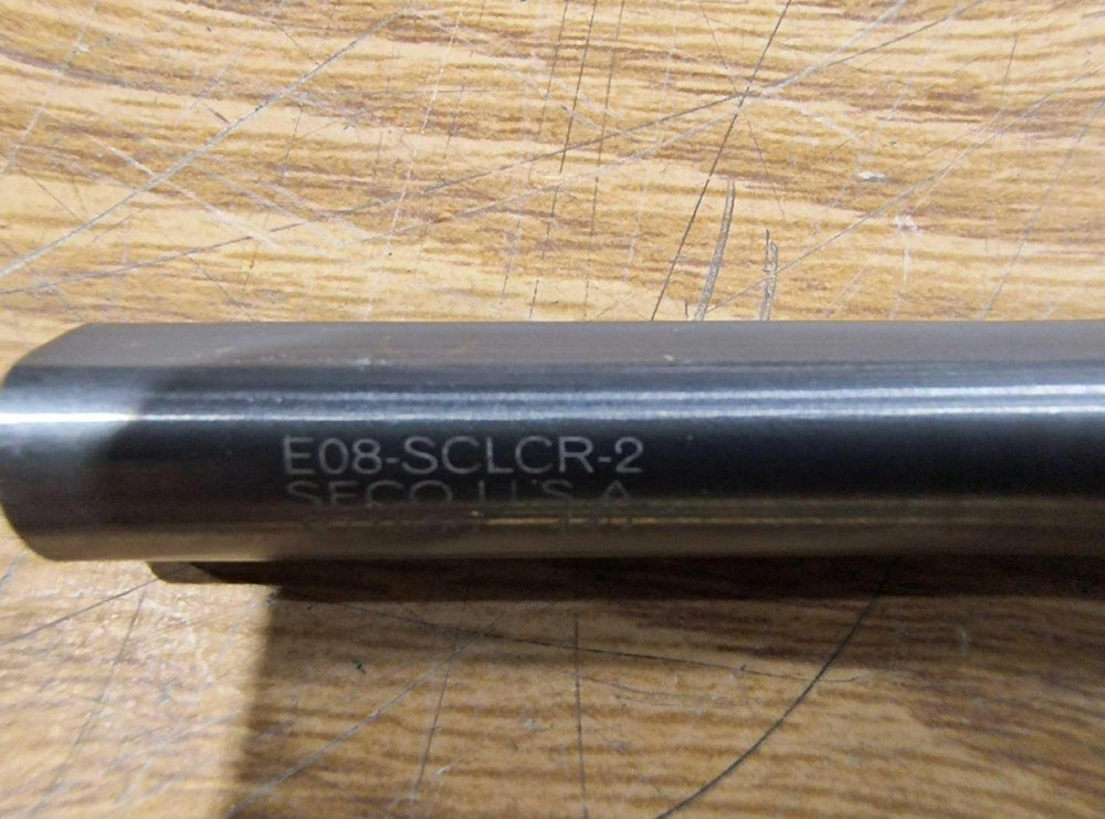 Seco E08-SCLCR-2 Solid Carbide Indexable Boring Bar, 1/2", 8" OAL, CCMT Inserts