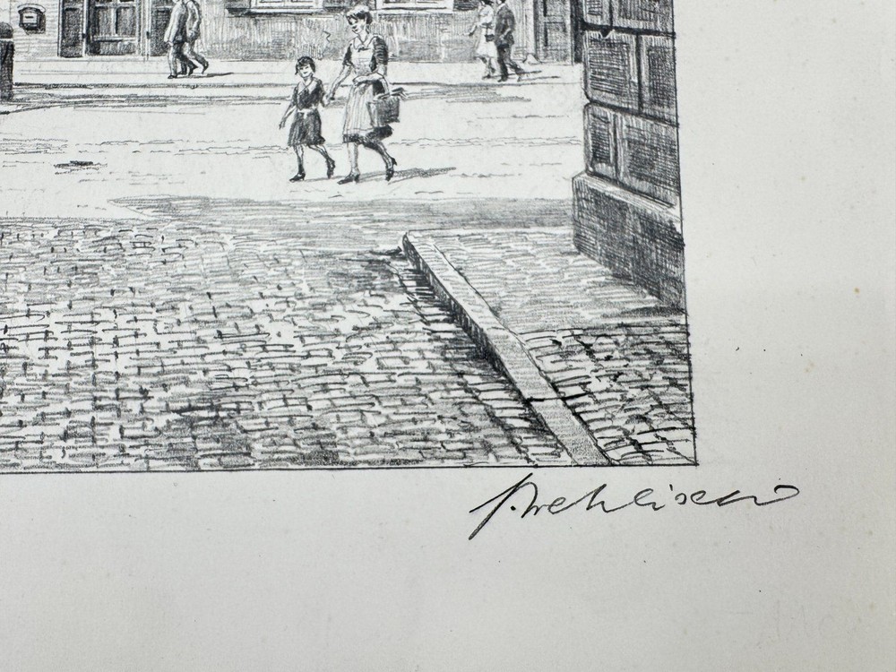 * HEINZ WEHLISCH DRAWING STRAUBING TRINITY COLUMN IN ITSELF