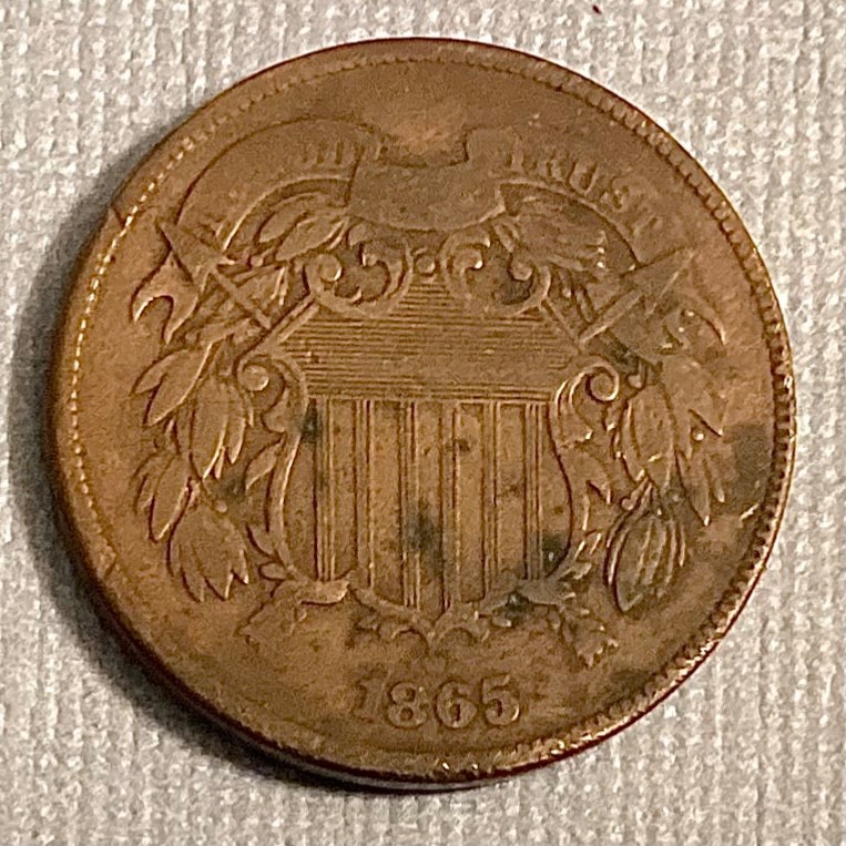 1865 US Two Cents cd -