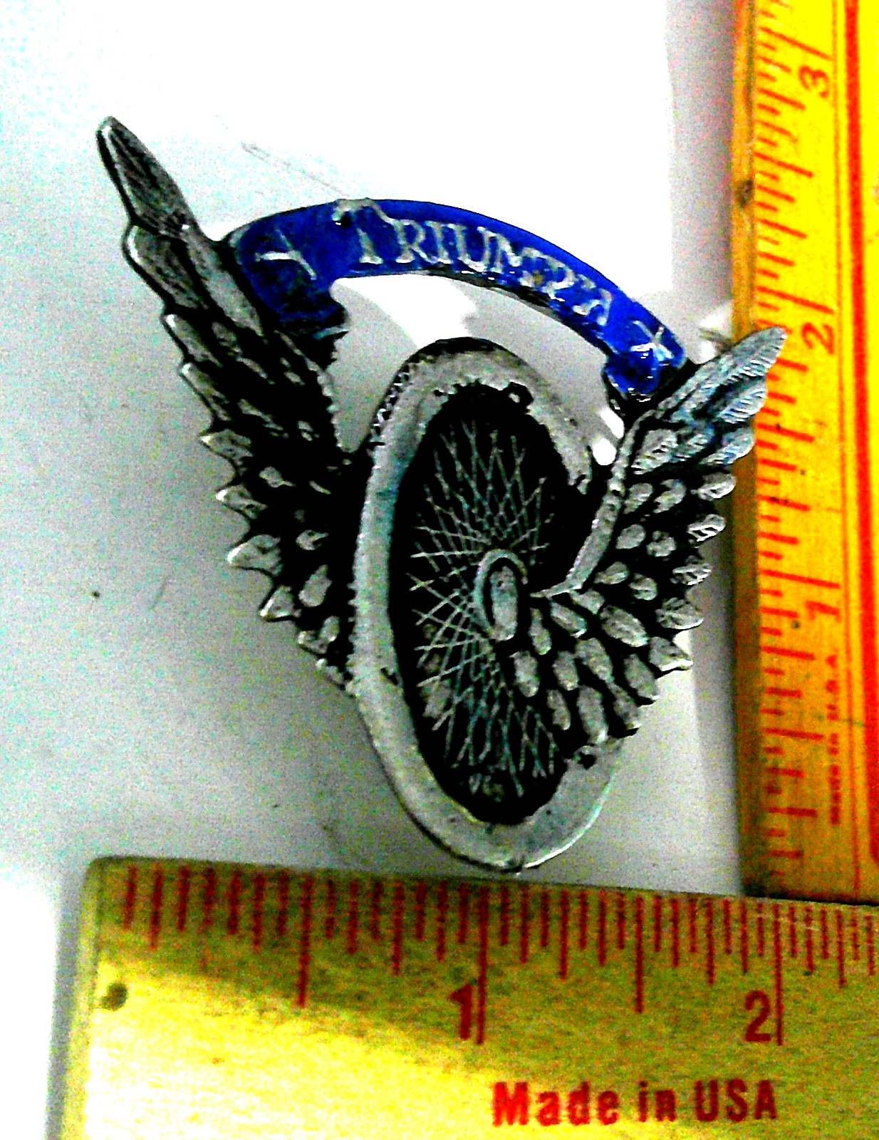 Triumph pin vintage collectible old British motorcycle pinback biker memorabilia