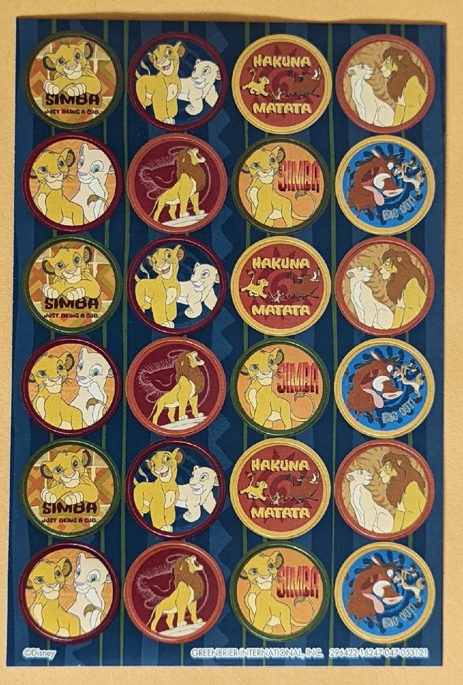 The Lion King Sticker Sheet