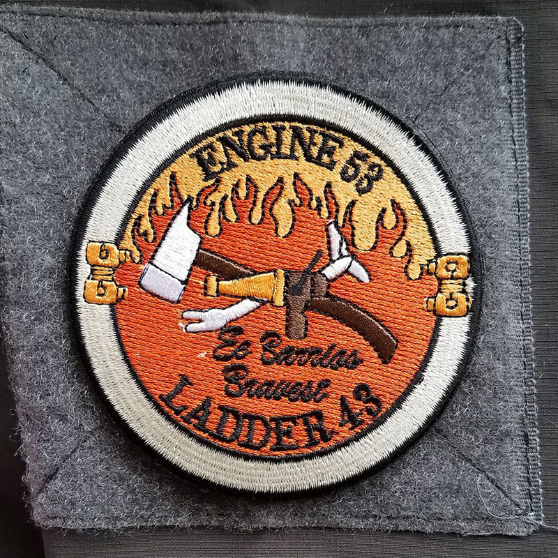 Warrior Red Wing Fireman Engine 53 Ladder 43 Lone Survivor Hook Patch Badge