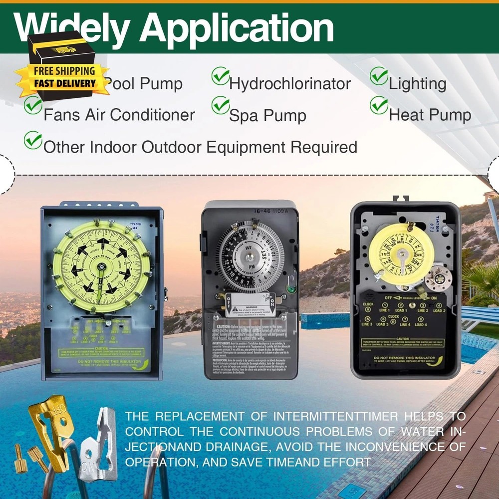4 Pcs Pool Timer on off Clips, Compatible with 156T1978A Intermatic Pool Timer T
