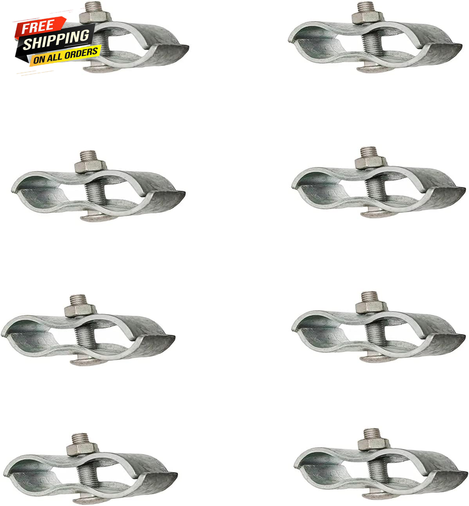 FENCE PANEL CLAMPS Chain Link Dog Kennel Clamp Pipe Panel Frames 8 Set WULANKD