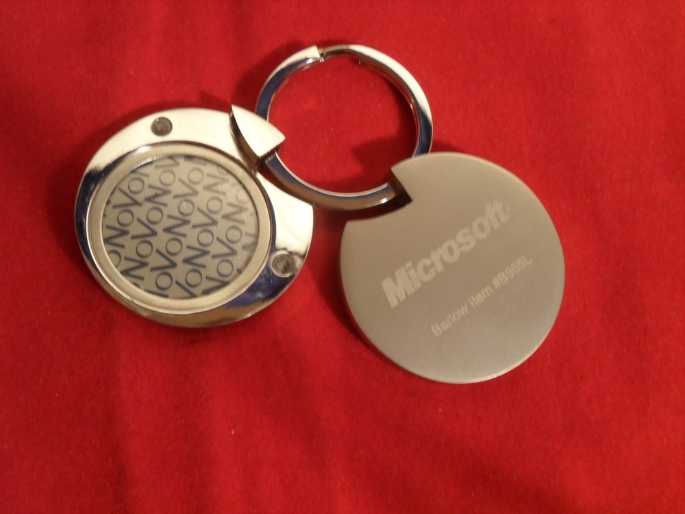Barlow Photo Key Ring With Microsoft Logo - Salesman Sample