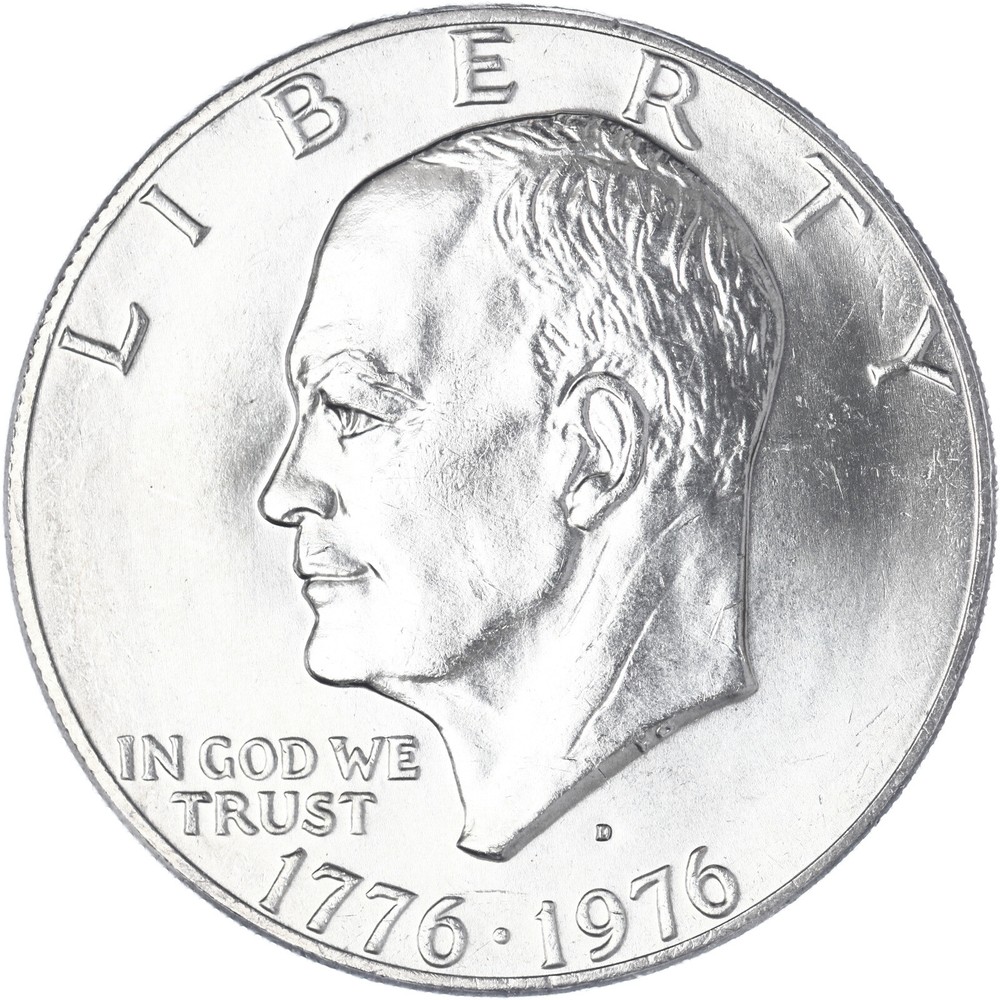 1976 D Eisenhower Bicentennial Dollar Type 2 Choice BU Ike Coin