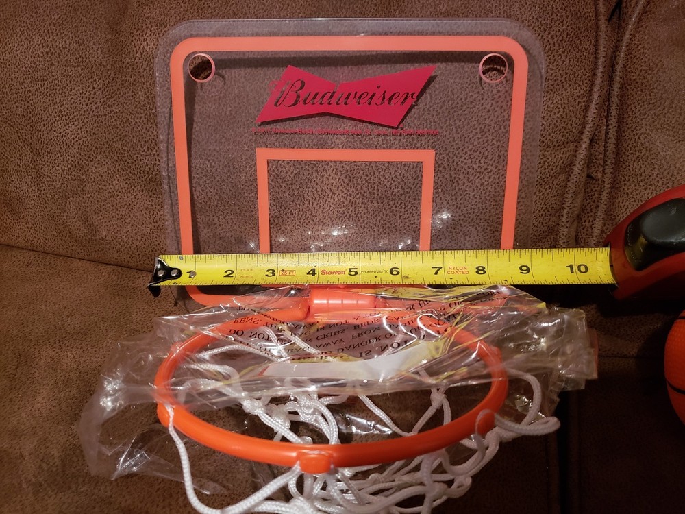 Budweiser basketball mini hoop set 9"