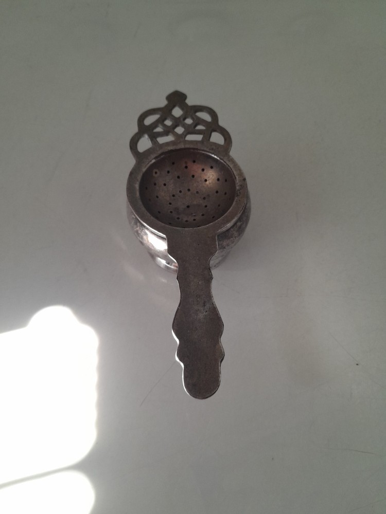 Vintage Silverplate Tea Strainer And Drip Bowl