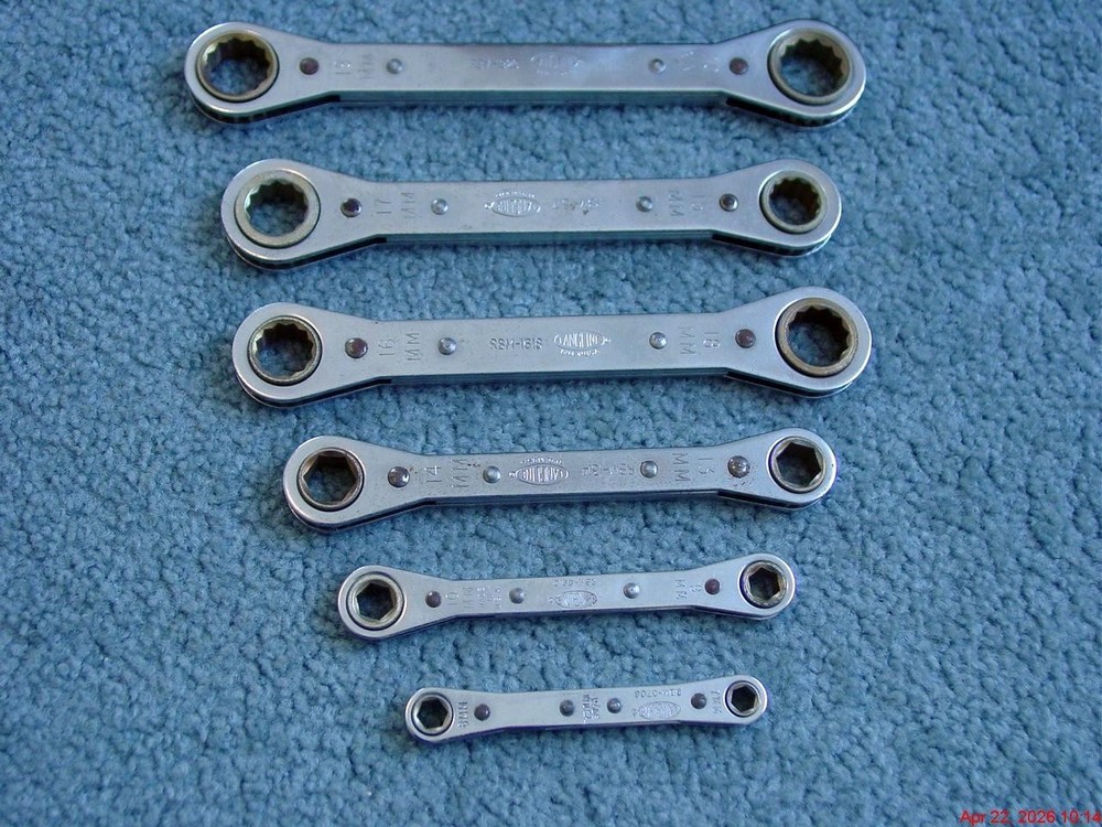 (6) Langline Double Box End Metric Wrenches