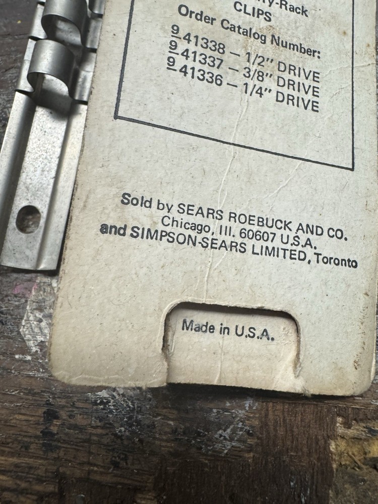 Sears Socket Carry Rack (2) For 1/2 And 3/8