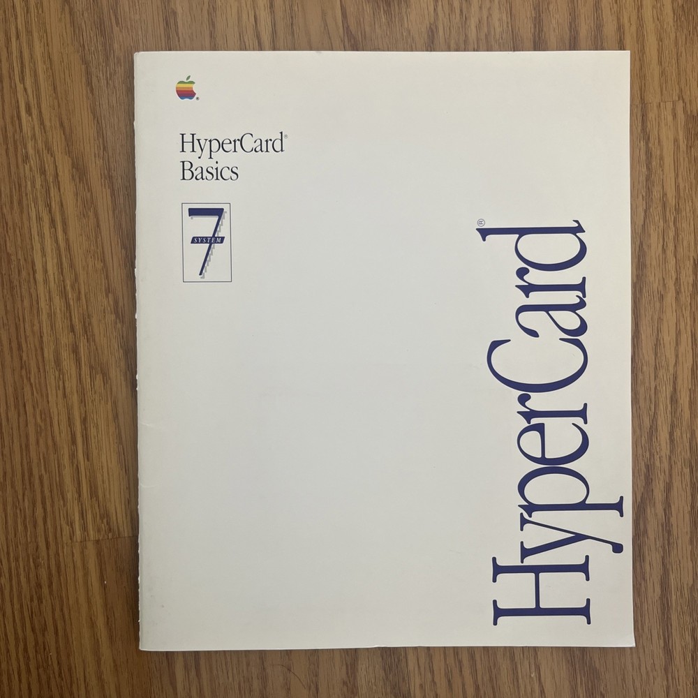 HyperCard Basics 7 - Apple Macintosh User Manual + Original Program Disk