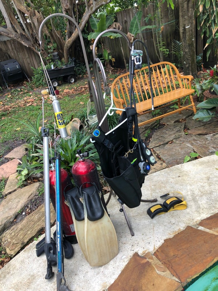 scuba diving equipment and spearguns