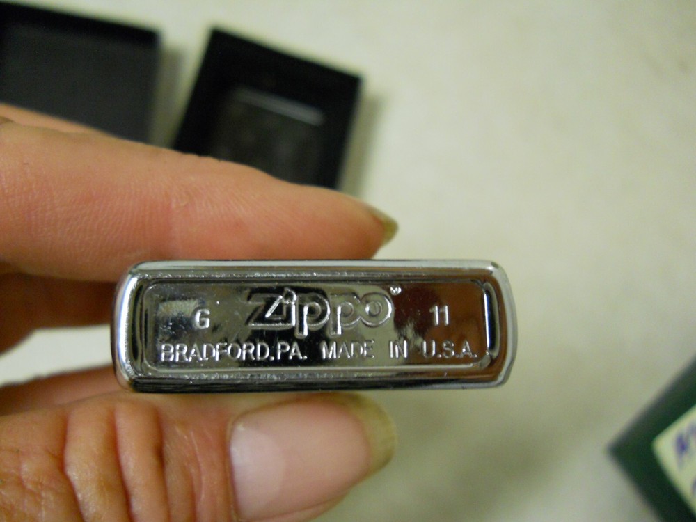 2011 Brushed Chrome ZIPPO Lighter w/ Box & Paperwork