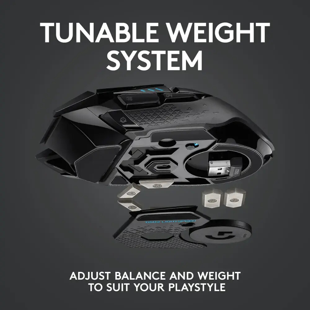 Logitech - G502 Lightspeed Wireless Optical Gaming Mouse with RGB Lighting