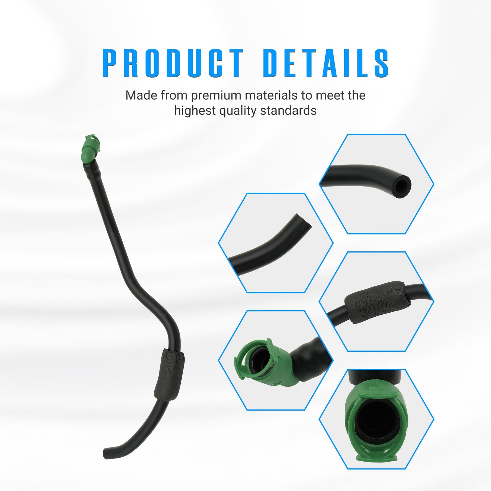 Fuel Vapor Purge Valve Hose Line Tube replacement for F75Z9D289AA Black