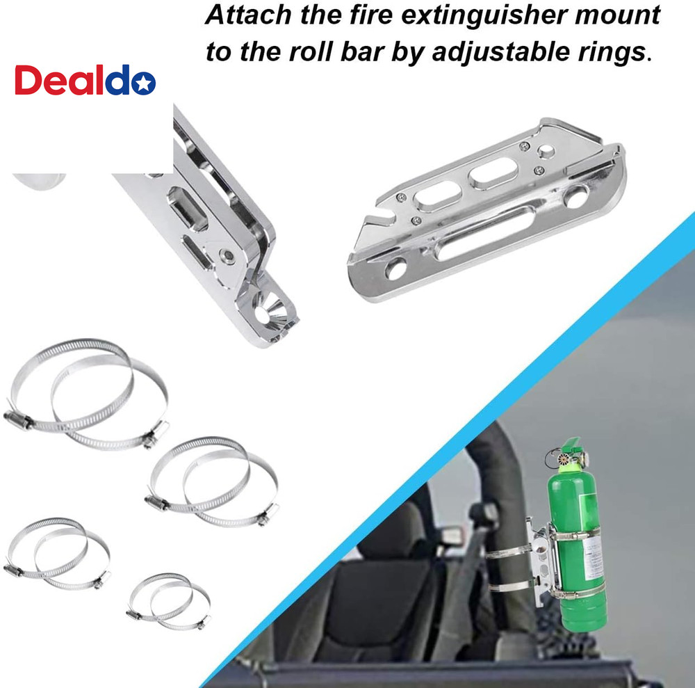 Chrome Quick Release Fire Extinguisher Mount Roll Bar Extinguisher Mounting Brac