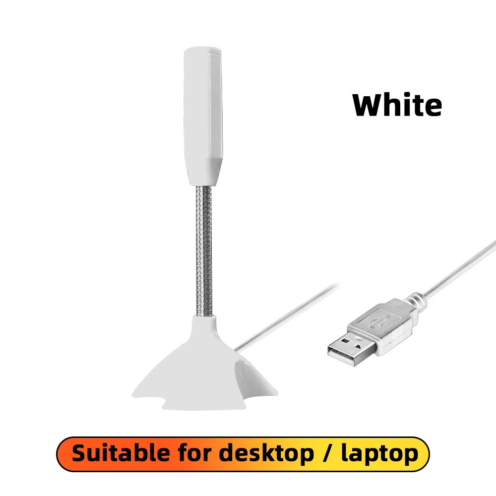 USB Laptop Microphone Voice Mic High Sensitivity Mini Studio Speech Mic Stand